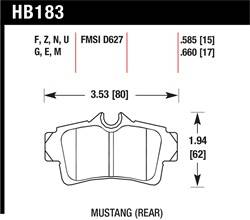 Hawk Performance - Disc Brake Pad - Hawk Performance HB183E.585 UPC: 840653072661 - Image 1