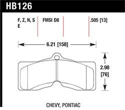 Hawk Performance - Disc Brake Pad - Hawk Performance HB126S.505 UPC: 840653071176 - Image 1