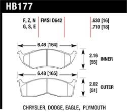 Hawk Performance - Disc Brake Pad - Hawk Performance HB177N.630 UPC: 840653030821 - Image 1