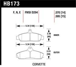 Hawk Performance - Disc Brake Pad - Hawk Performance HB173F.570 UPC: 840653010793 - Image 1