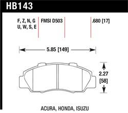 Hawk Performance - Disc Brake Pad - Hawk Performance HB143N.680 UPC: 840653030531 - Image 1