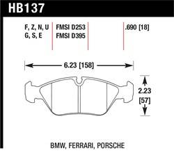 Hawk Performance - Disc Brake Pad - Hawk Performance HB137F.690 UPC: 840653010489 - Image 1