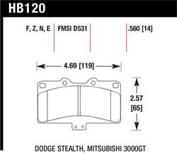 Hawk Performance - Disc Brake Pad - Hawk Performance HB120Z.560 UPC: 840653050041 - Image 1