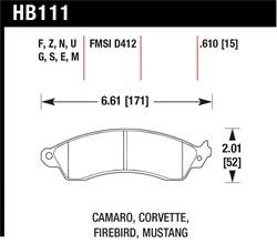 Hawk Performance - Disc Brake Pad - Hawk Performance HB111Z.610 UPC: 840653050010 - Image 1