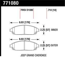 Hawk Performance - Premium OES Disc Brake Pads - Hawk Performance 771080 UPC: 840653091860 - Image 1