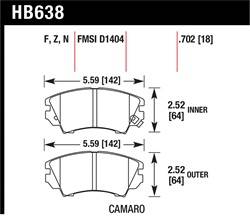 Hawk Performance - Disc Brake Pad - Hawk Performance HB638Z.702 UPC: 840653061740 - Image 1