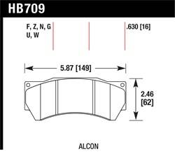 Hawk Performance - Disc Brake Pad - Hawk Performance HB709W.630 UPC: 840653078120 - Image 1