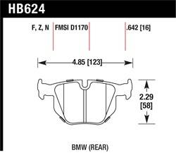 Hawk Performance - Disc Brake Pad - Hawk Performance HB624F.642 UPC: 840653061368 - Image 1