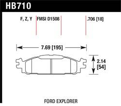Hawk Performance - Disc Brake Pad - Hawk Performance HB710Z.706 UPC: 840653063942 - Image 1