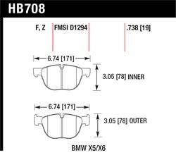 Hawk Performance - Disc Brake Pad - Hawk Performance HB708Z.738 UPC: 840653063836 - Image 1