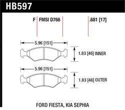 Hawk Performance - Disc Brake Pad - Hawk Performance HB597F.681 UPC: 840653015330 - Image 1