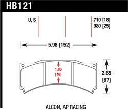 Hawk Performance - Disc Brake Pad - Hawk Performance HB121S.980 UPC: 840653071046 - Image 1
