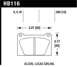 Hawk Performance - Disc Brake Pad - Hawk Performance HB116M.580 UPC: 840653070872 - Image 1