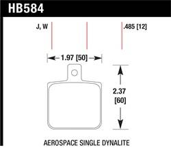 Hawk Performance - Disc Brake Pad - Hawk Performance HB584H.485 UPC: 840653076898 - Image 1