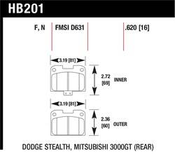 Hawk Performance - Disc Brake Pad - Hawk Performance HB201R.620 UPC: 840653078298 - Image 1