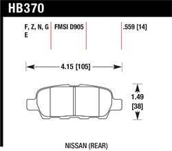 Hawk Performance - Disc Brake Pad - Hawk Performance HB370G.559 UPC: 840653074917 - Image 1
