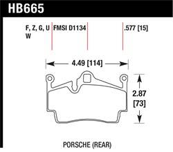 Hawk Performance - Disc Brake Pad - Hawk Performance HB665U.577 UPC: 840653077819 - Image 1