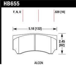 Hawk Performance - Disc Brake Pad - Hawk Performance HB655U.620 UPC: 840653077703 - Image 1