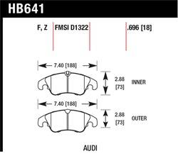 Hawk Performance - Disc Brake Pad - Hawk Performance HB641F.696 UPC: 840653061849 - Image 1