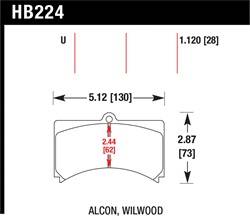 Hawk Performance - Disc Brake Pad - Hawk Performance HB224U1.12 UPC: 840653073538 - Image 1