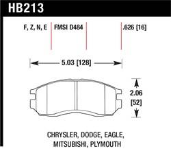 Hawk Performance - Disc Brake Pad - Hawk Performance HB213Z.626 UPC: 840653050201 - Image 1
