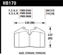 Hawk Performance - Disc Brake Pad - Hawk Performance HB170Z.650 UPC: 840653051444 - Image 1