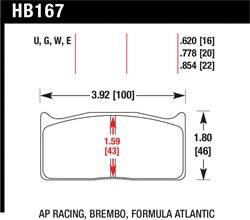 Hawk Performance - Disc Brake Pad - Hawk Performance HB167U.778 UPC: 840653072098 - Image 1