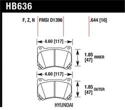 Hawk Performance - Disc Brake Pad - Hawk Performance HB636N.644 UPC: 840653061672 - Image 1