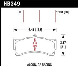 Hawk Performance - Disc Brake Pad - Hawk Performance HB349U1.18 UPC: 840653074610 - Image 1