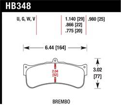 Hawk Performance - Disc Brake Pad - Hawk Performance HB348G1.14 UPC: 840653074559 - Image 1
