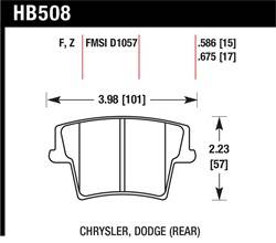 Hawk Performance - Disc Brake Pad - Hawk Performance HB508F.675 UPC: 840653014548 - Image 1
