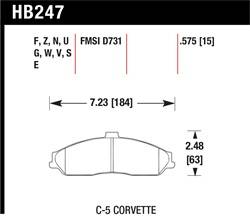 Hawk Performance - Disc Brake Pad - Hawk Performance HB247U.575 UPC: 840653073910 - Image 1