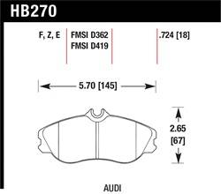 Hawk Performance - Disc Brake Pad - Hawk Performance HB270F.724A UPC: 840653013800 - Image 1