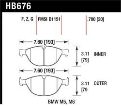 Hawk Performance - Disc Brake Pad - Hawk Performance HB676G.780 UPC: 840653077925 - Image 1