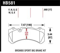 Hawk Performance - Disc Brake Pad - Hawk Performance HB581B.660 UPC: 840653069456 - Image 1