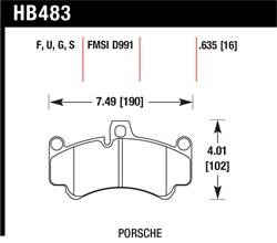 Hawk Performance - Disc Brake Pad - Hawk Performance HB483S.635 UPC: 840653075587 - Image 1