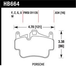 Hawk Performance - Disc Brake Pad - Hawk Performance HB664Z.634 UPC: 840653062402 - Image 1