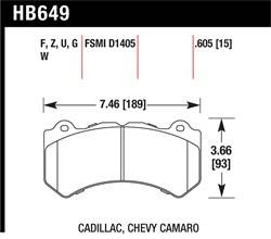 Hawk Performance - Disc Brake Pad - Hawk Performance HB649W.605 UPC: 840653077604 - Image 1