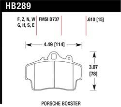 Hawk Performance - Disc Brake Pad - Hawk Performance HB289F.610 UPC: 840653012124 - Image 1