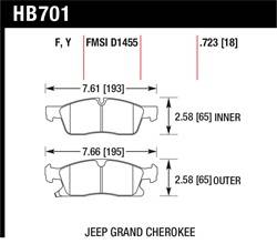 Hawk Performance - Disc Brake Pad - Hawk Performance HB701F.723 UPC: 840653063164 - Image 1