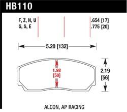 Hawk Performance - Disc Brake Pad - Hawk Performance HB110U.775 UPC: 840653070704 - Image 1