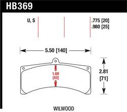 Hawk Performance - Disc Brake Pad - Hawk Performance HB369U.980 UPC: 840653079066 - Image 1