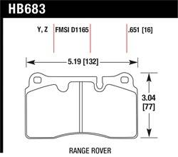 Hawk Performance - Disc Brake Pad - Hawk Performance HB683Z.651 UPC: 840653062914 - Image 1