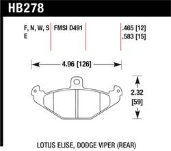 Hawk Performance - Disc Brake Pad - Hawk Performance HB278F.465 UPC: 840653015194 - Image 1
