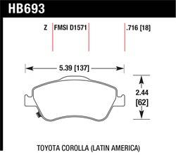 Hawk Performance - Disc Brake Pad - Hawk Performance HB693Z.716 UPC: 840653063126 - Image 1