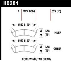 Hawk Performance - Disc Brake Pad - Hawk Performance HB284Z.575 UPC: 840653050454 - Image 1