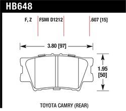 Hawk Performance - Disc Brake Pad - Hawk Performance HB648Z.607 UPC: 840653061962 - Image 1