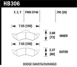Hawk Performance - Disc Brake Pad - Hawk Performance HB306F.795 UPC: 840653012339 - Image 1