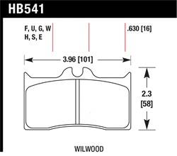 Hawk Performance - Disc Brake Pad - Hawk Performance HB541U.630 UPC: 840653076362 - Image 1
