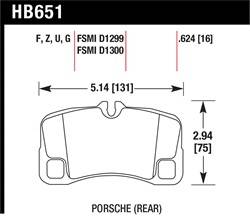 Hawk Performance - Disc Brake Pad - Hawk Performance HB651U.624 UPC: 840653077659 - Image 1